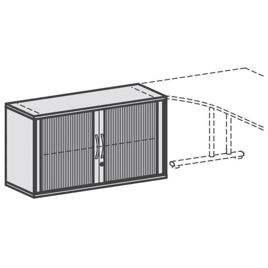 Anstell-Rollladenschrank 2 OH - B 120 cm von Geramöbel - Produktbild 5 von 8