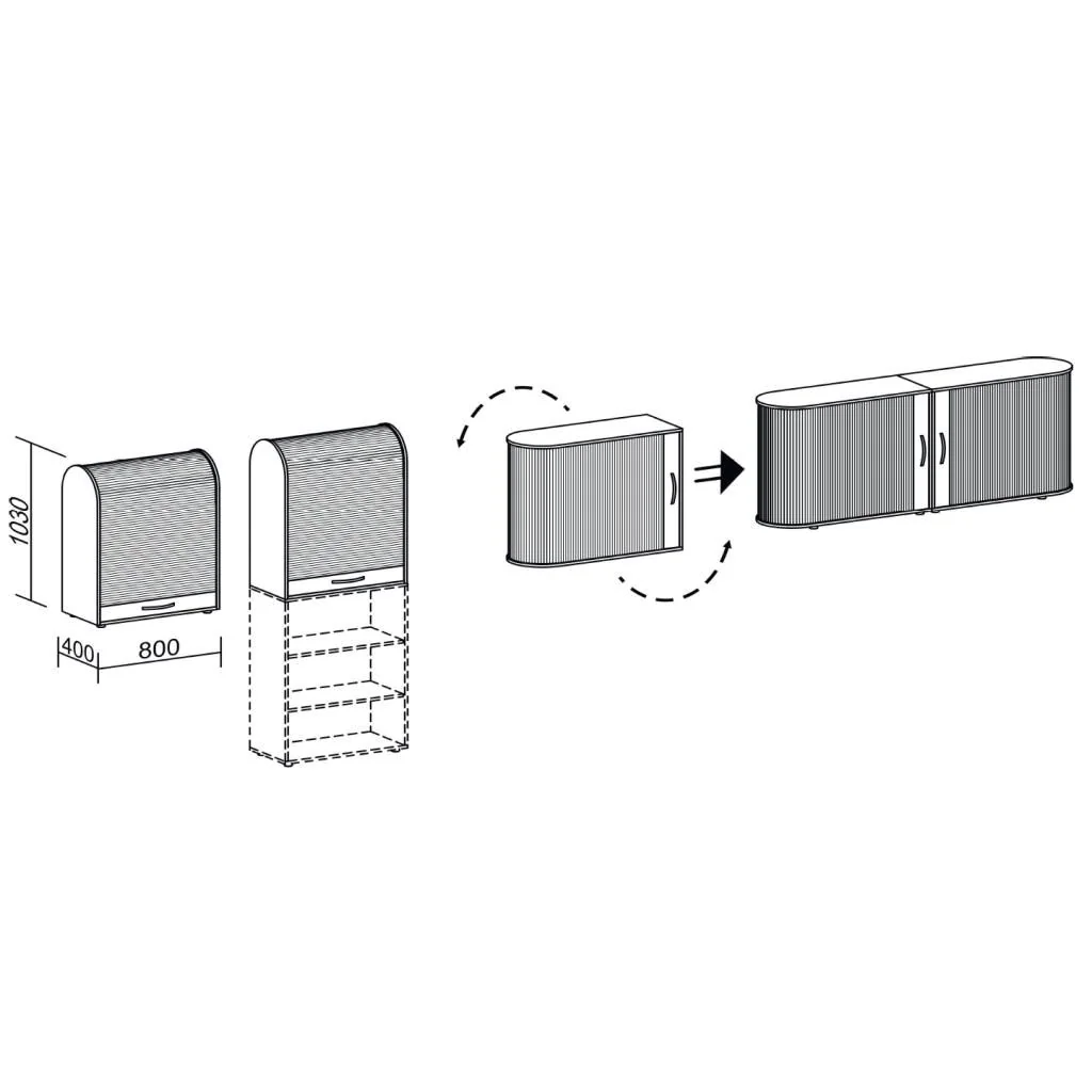 Rollladenschrank Flex 2 OH von Geramöbel - Produktbild 5 von 8