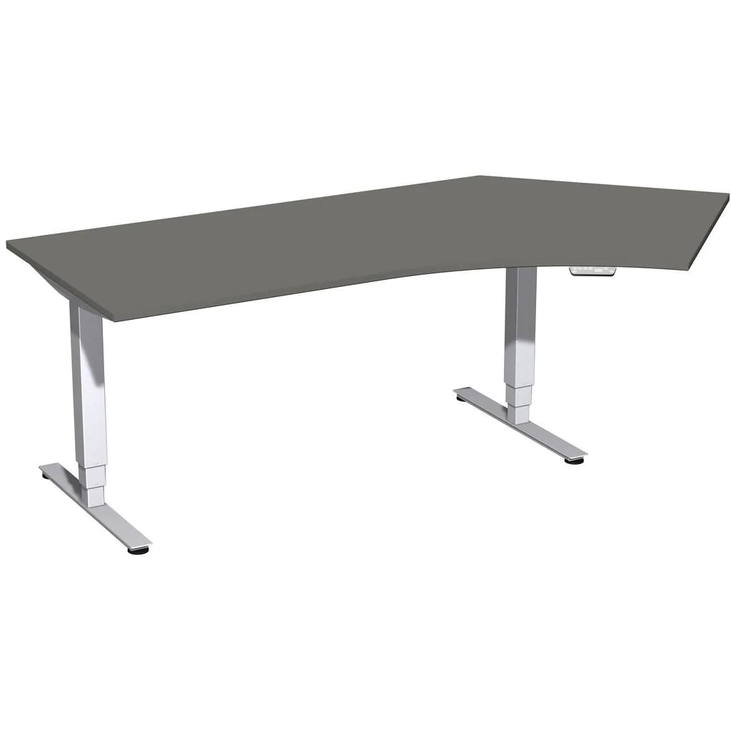 Höhenverstellbarer Schreibtisch Elektro Pro+ Winkelform von Geramöbel - Produktbild 3 von 9