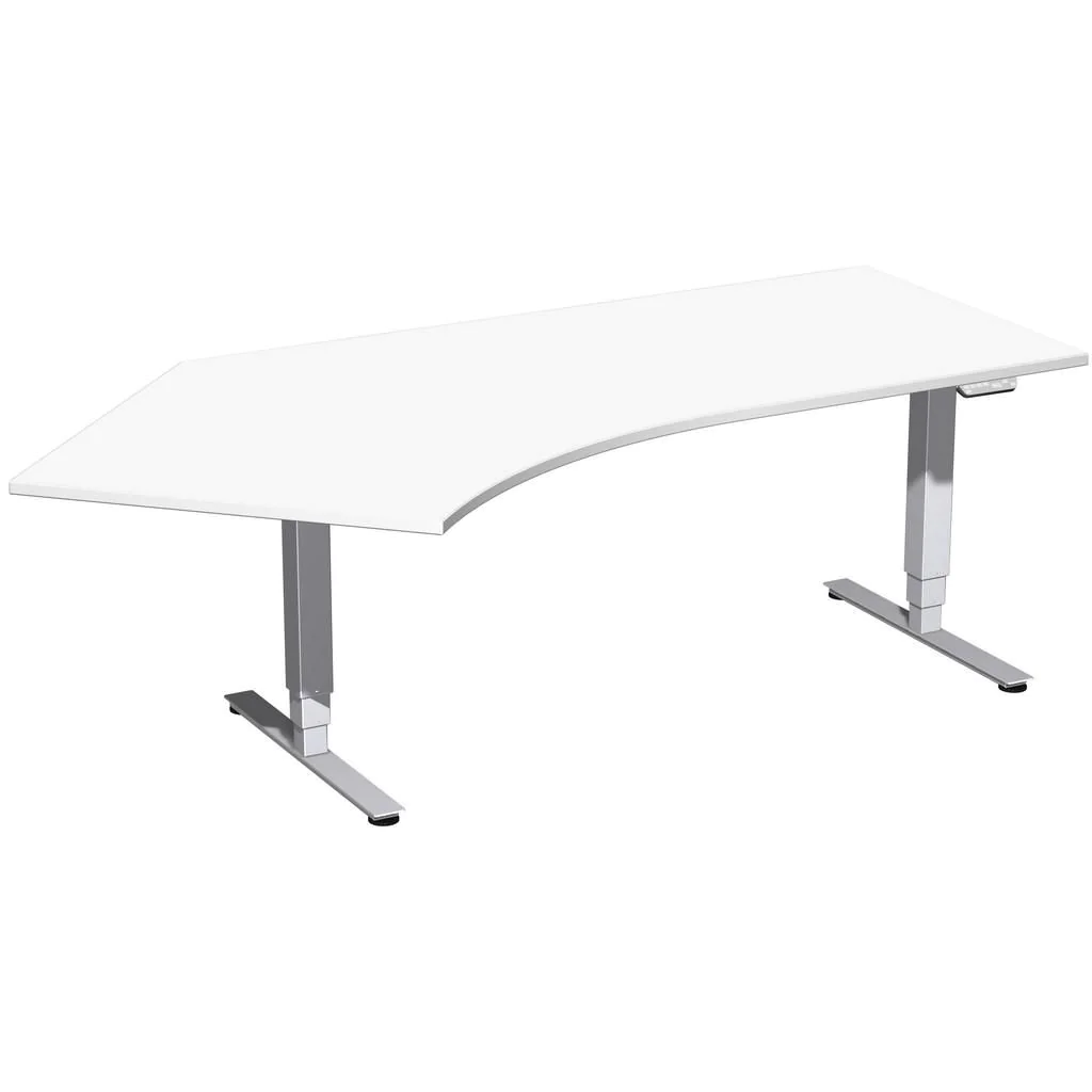 Höhenverstellbarer Schreibtisch Elektro Pro+ Winkelform von Geramöbel - Produktbild 6 von 9