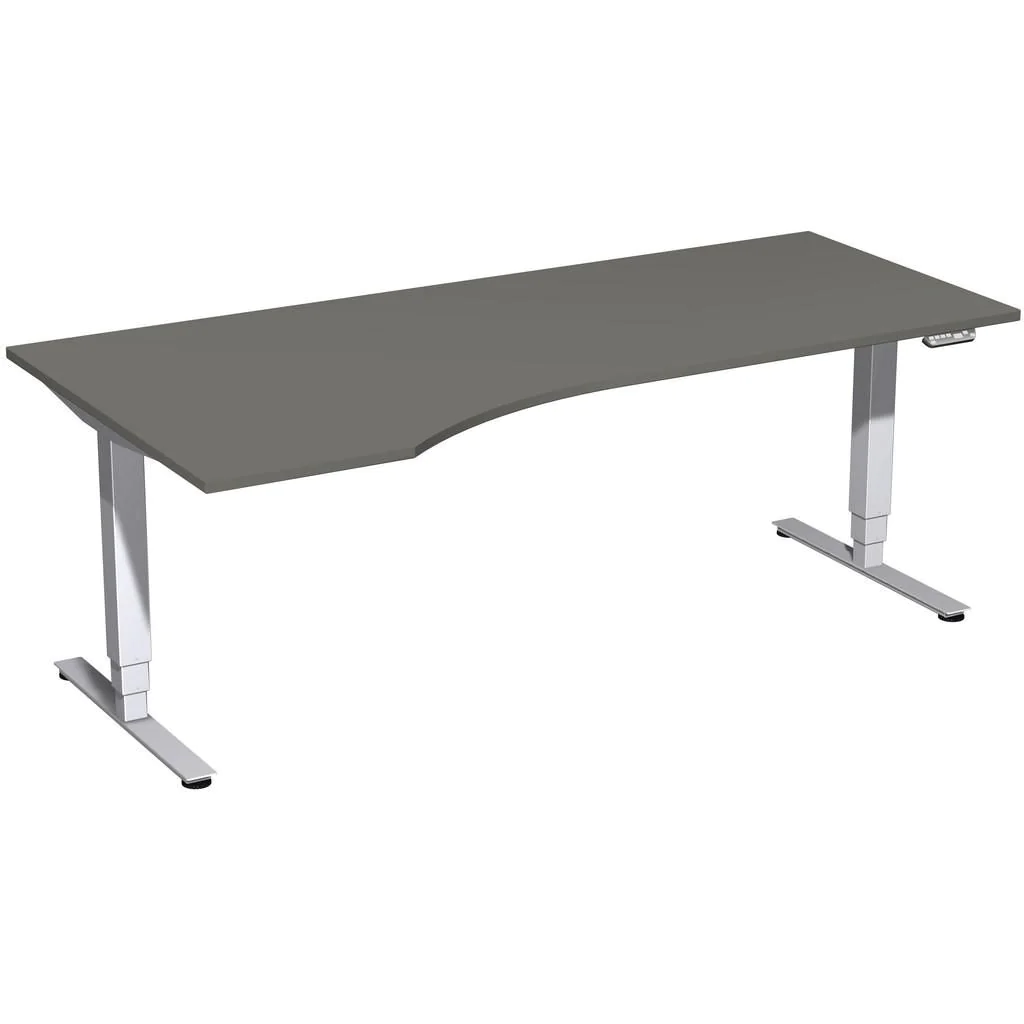Höhenverstellbarer Schreibtisch Elektro Pro+ Freiform von Geramöbel - Produktbild 3 von 7