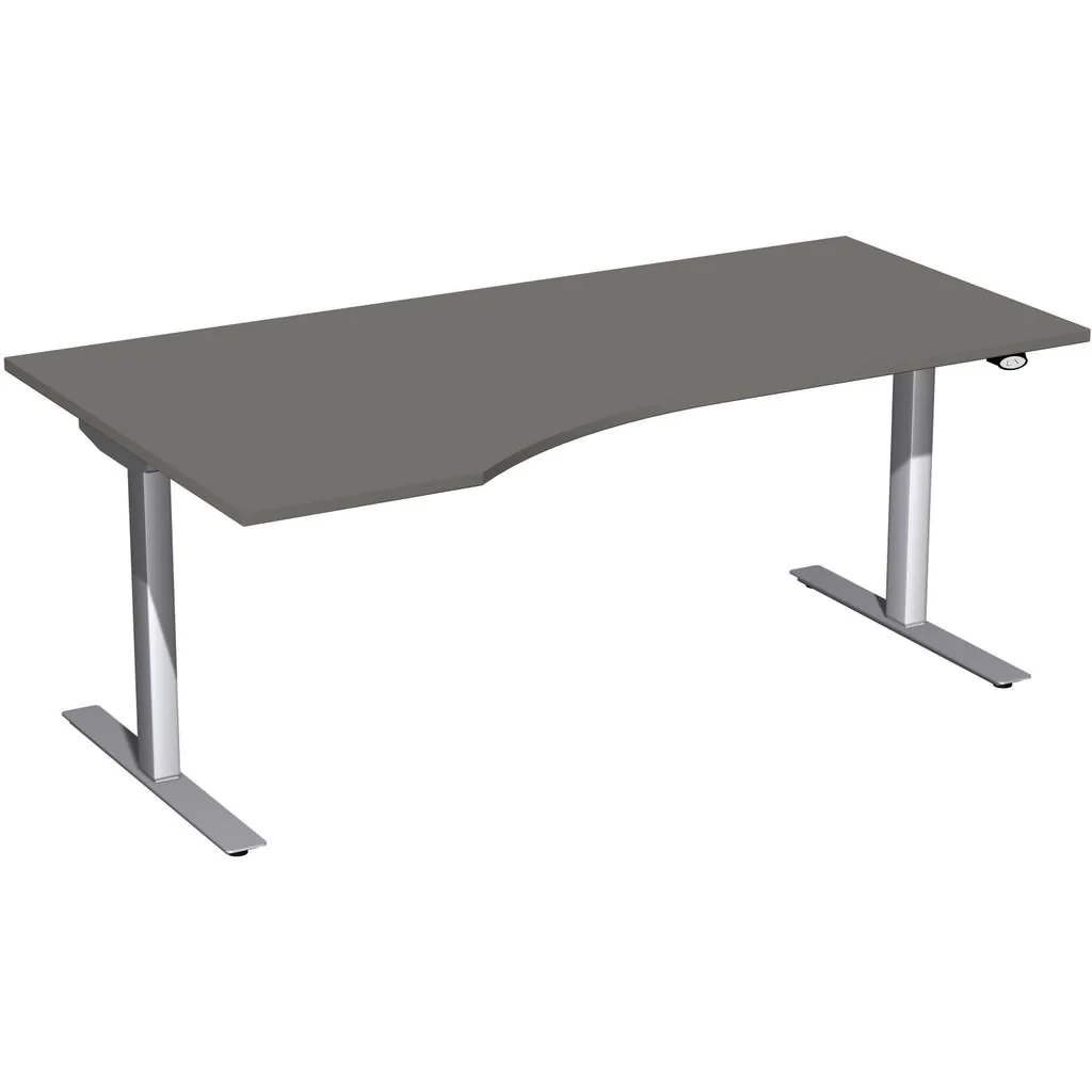 Höhenverstellbarer Schreibtisch Elektro Flex Freiform von Geramöbel - Produktbild 3 von 9