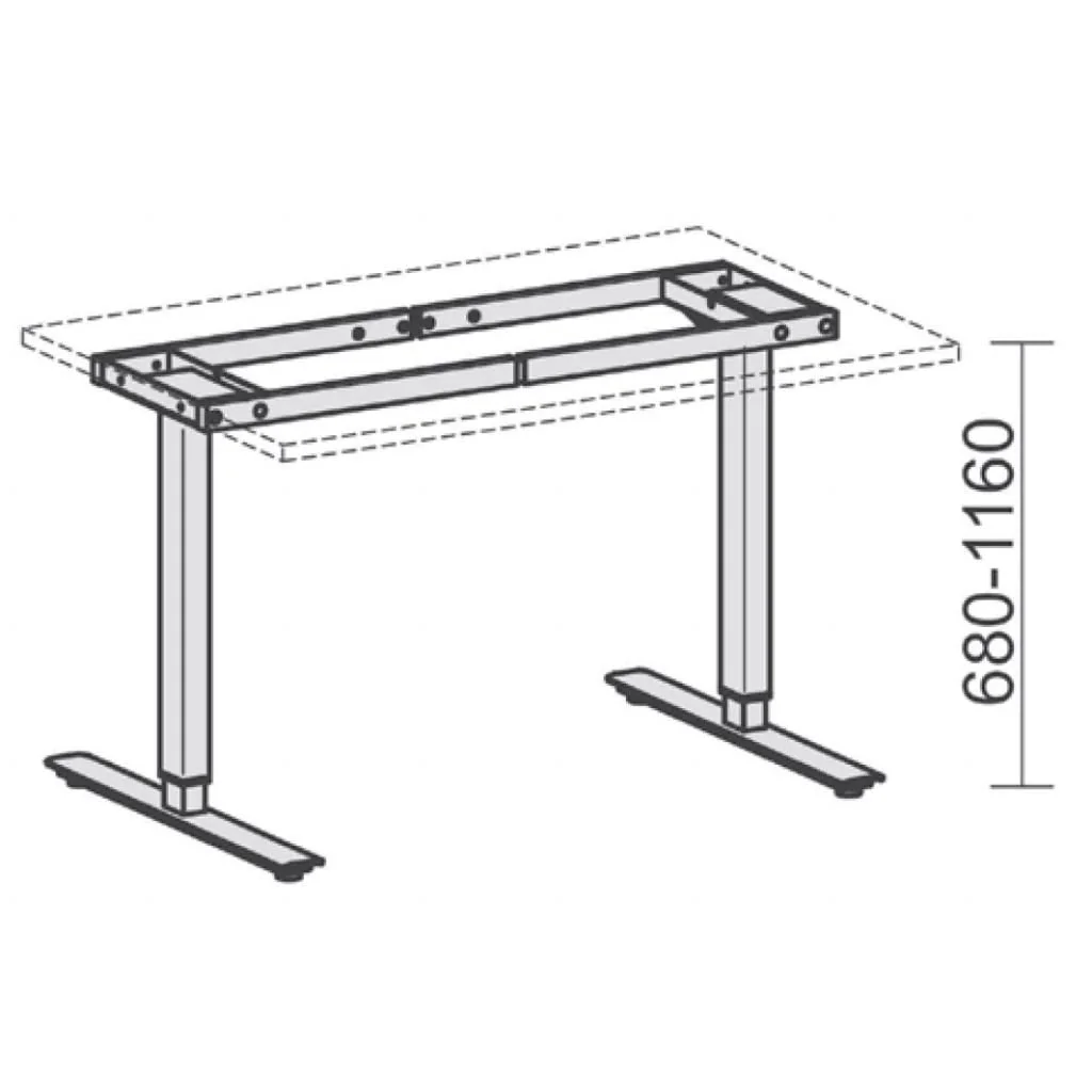 Höhenverstellbarer Schreibtisch Elektro Flex Rechteckform von Geramöbel - Produktbild 15 von 15