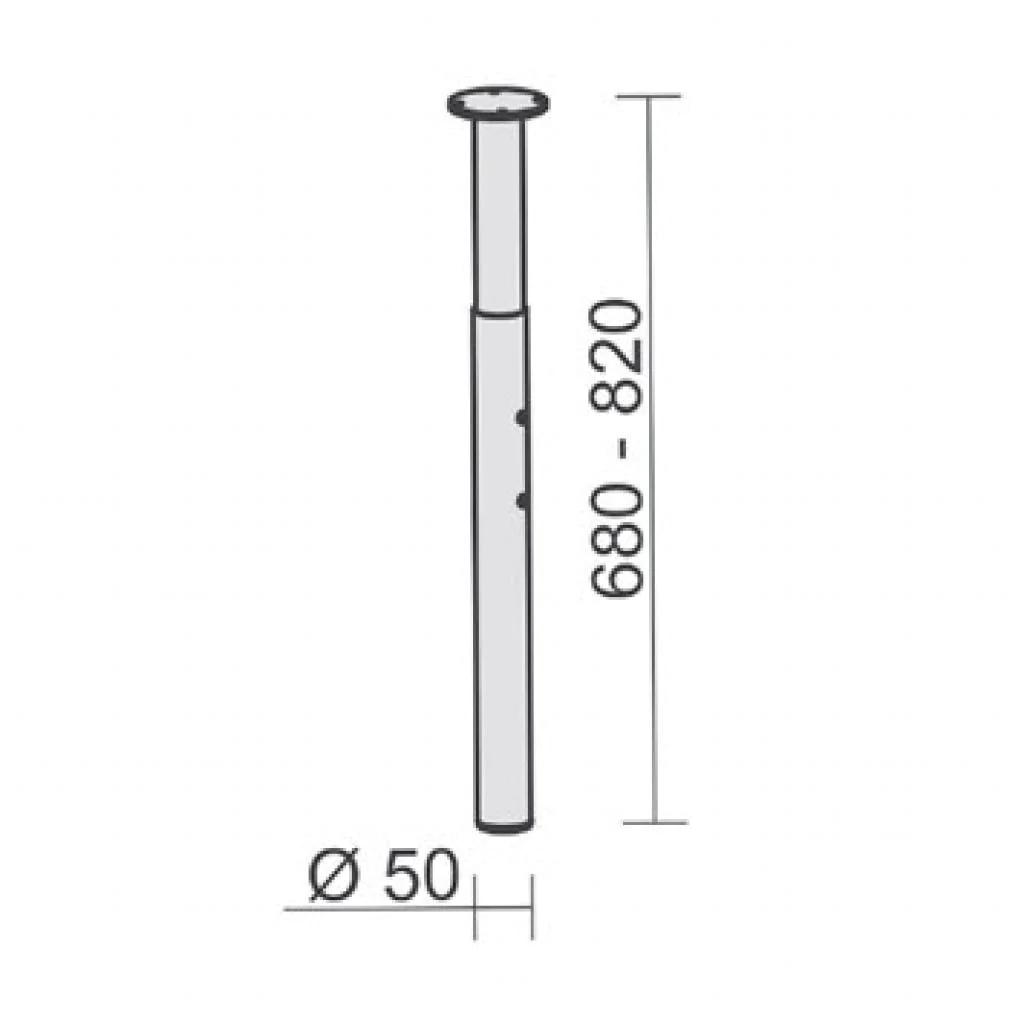 Einzelstützfuß Rundrohr 4-Pro - GEM-N-657910-S
