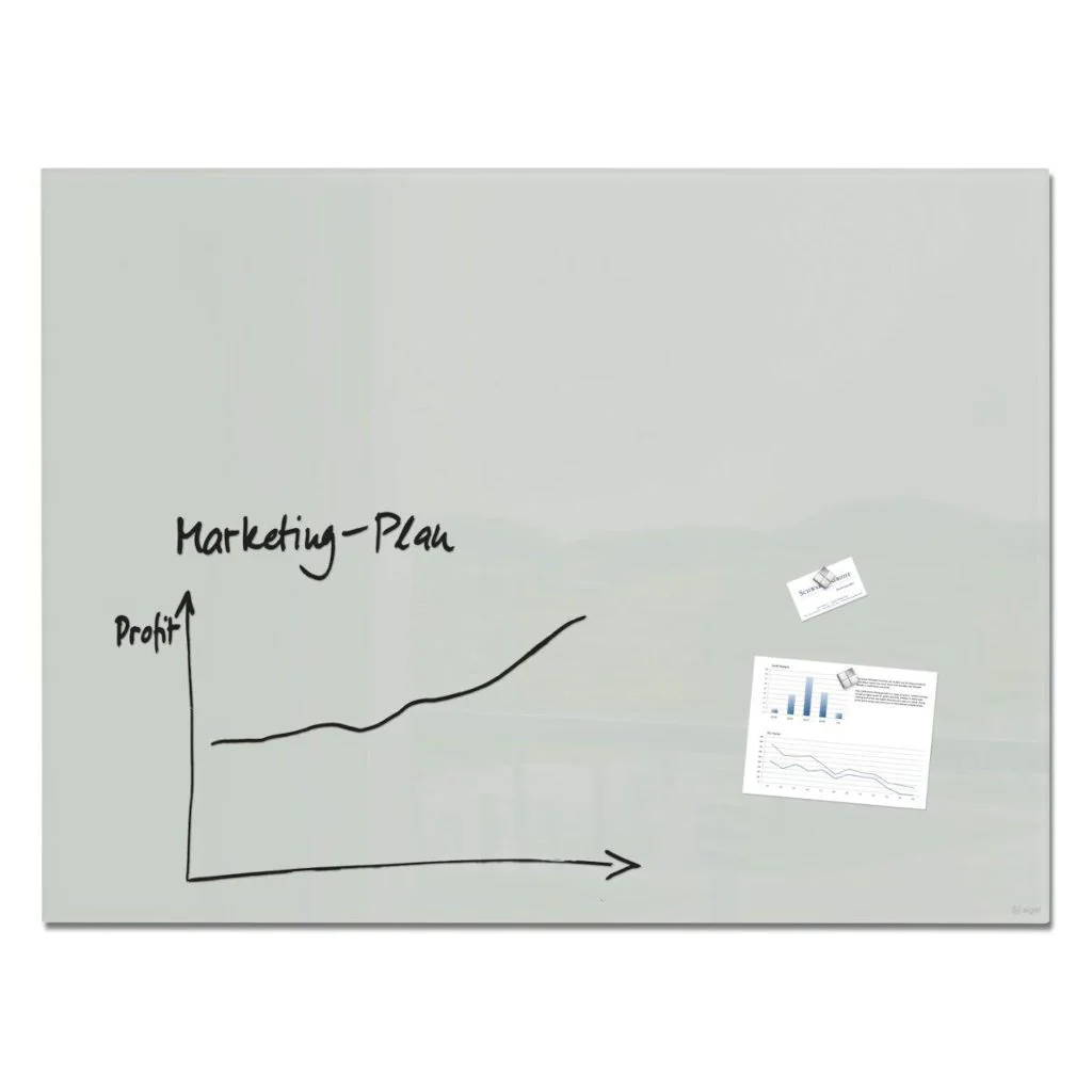 Glas-Whiteboard Artverum 120 x 90 x 1,8 cm - Grau von Sigel - Produktbild 7 von 7