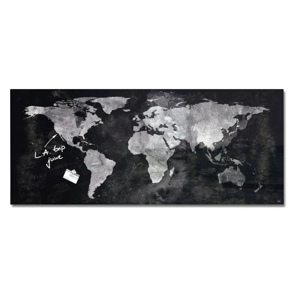 Glas-Magnettafel Artverum 130 x 55 x 1,8 cm - World-Map - SIG-GL246