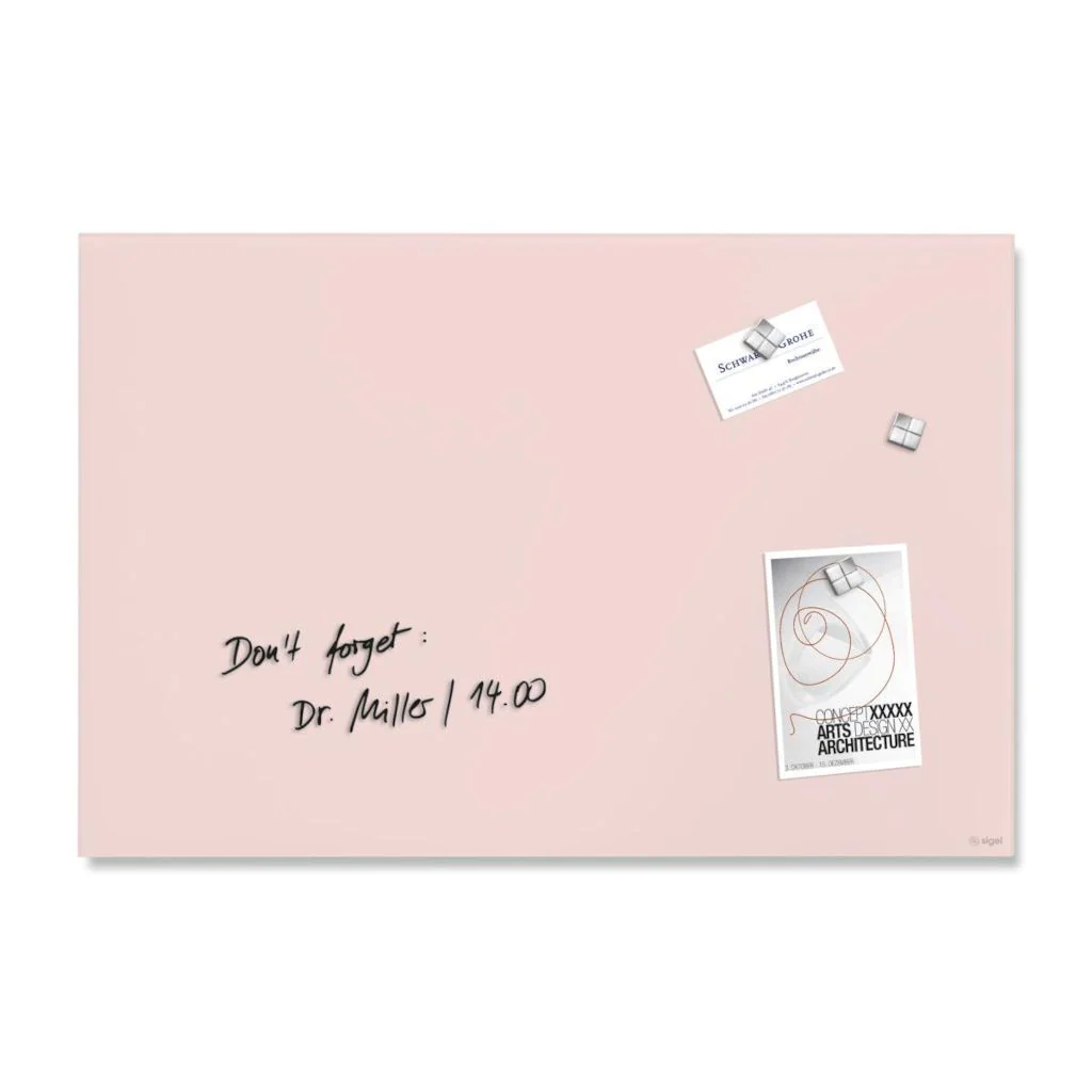 Glas-Magnettafel Artverum - Rosé matt von Sigel - Produktbild 7 von 7