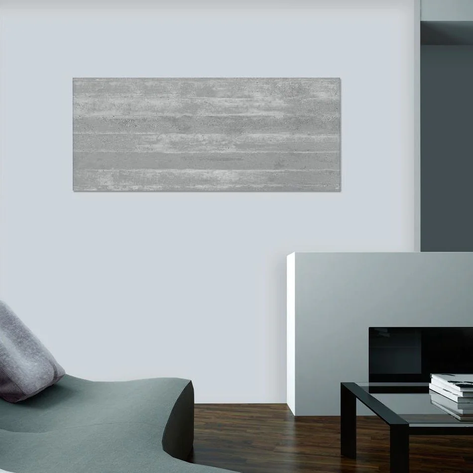 Glas-Magnettafel Artverum 130 x 55 x 1,8 cm - Sichtbeton - SIG-GL248