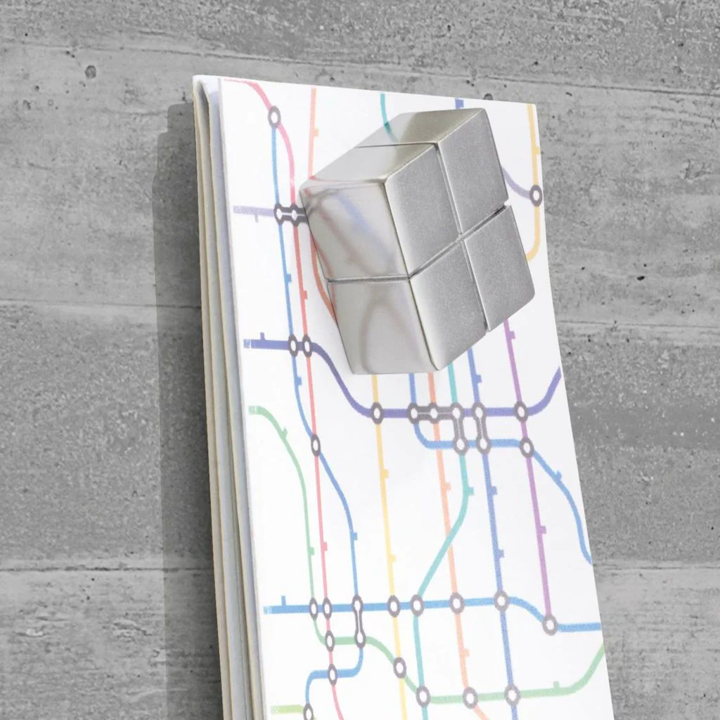 Glas-Magnettafel Artverum 130 x 55 x 1,8 cm - Sichtbeton von Sigel - Produktbild 2 von 4