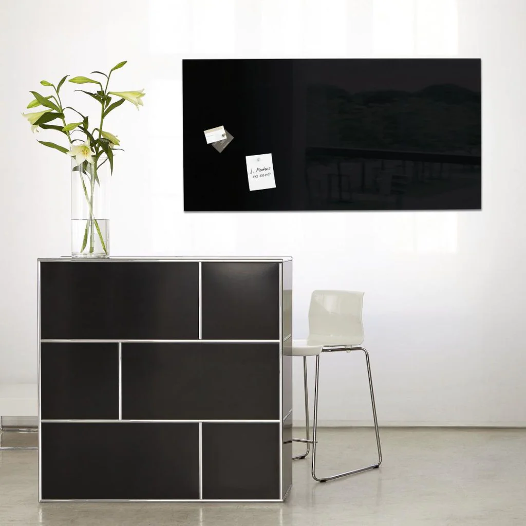 Glas-Magnettafel Artverum 91 x 46 x 1,5 cm - Schwarz von Sigel - Produktbild 2 von 8
