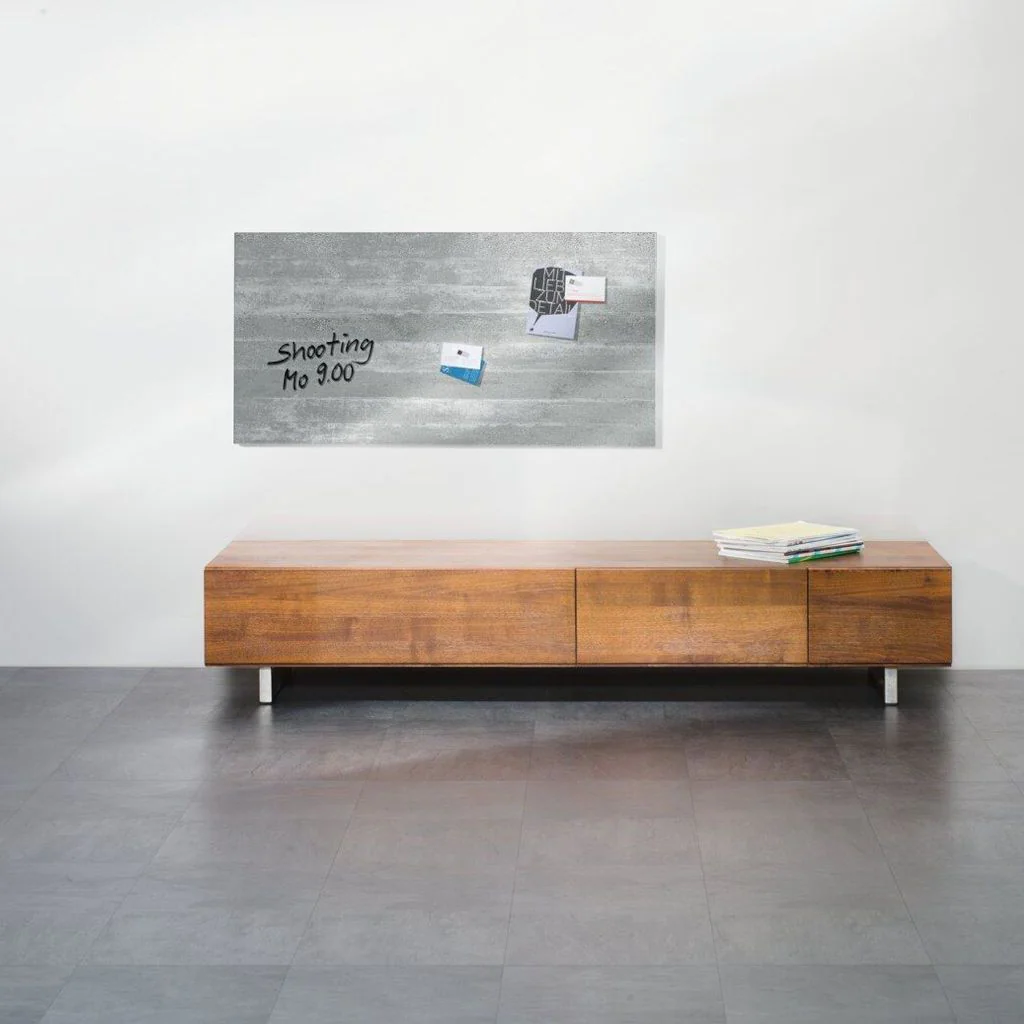 Glas-Magnettafel Artverum 91 x 46 x 1,5 cm - Sichtbeton - SIG-GL148