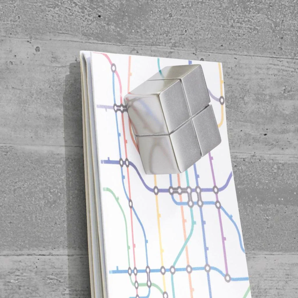 Glas-Magnettafel Artverum 91 x 46 x 1,5 cm - Sichtbeton von Sigel - Produktbild 4 von 7