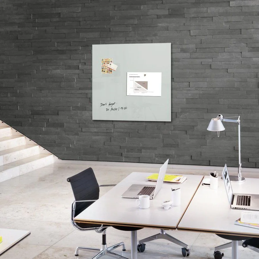 Glas-Whiteboard Artverum 100 x 100 x 1,8 cm - Grau von Sigel - Produktbild 1 von 7