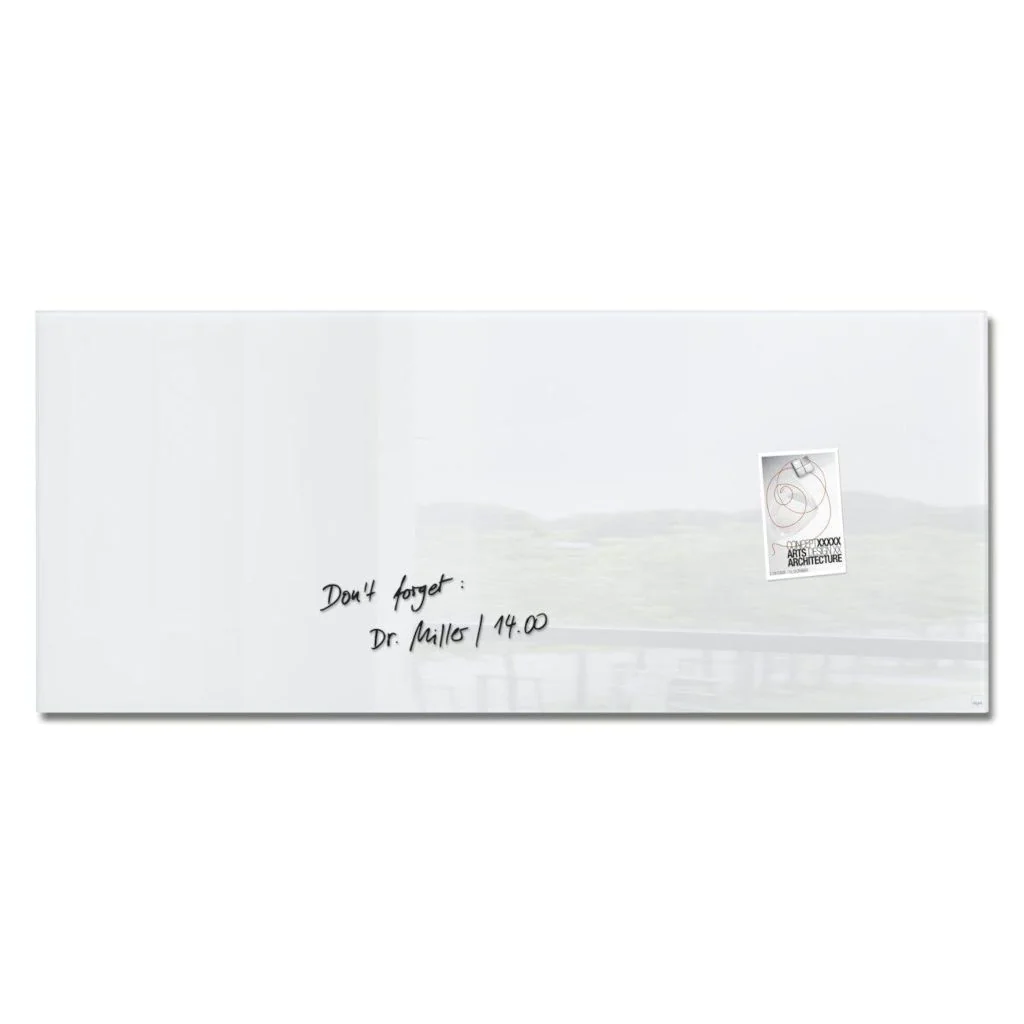 Glas-Whiteboard Artverum 130 x 55 x 1,5 cm - Super-Weiß von Sigel - Produktbild 7 von 7