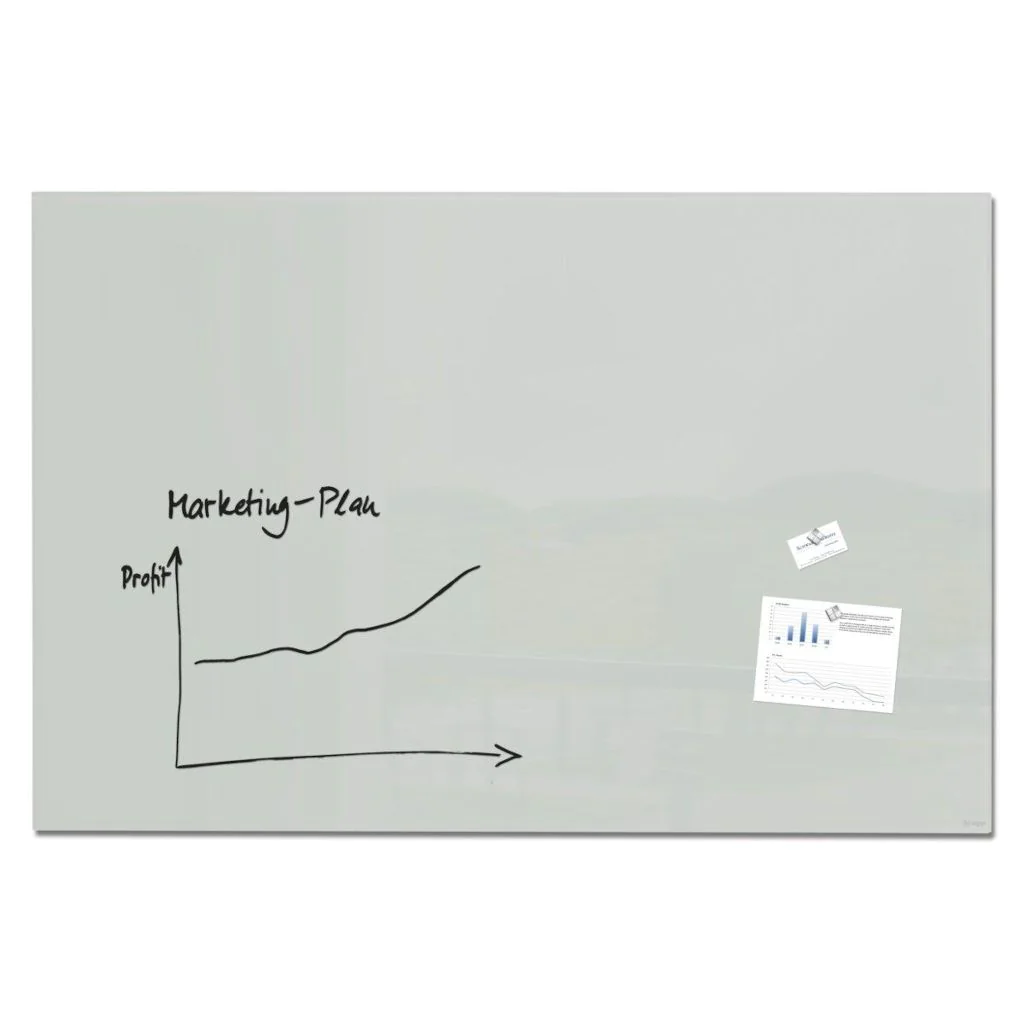 Glas-Whiteboard Artverum 150 x 100 x 1,8 cm - Grau von Sigel - Produktbild 7 von 7