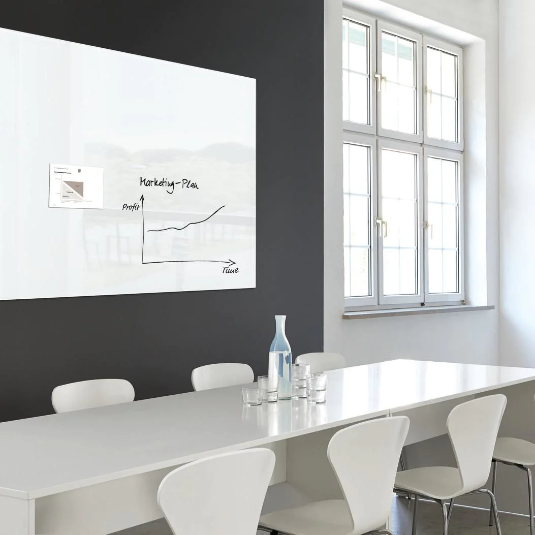 Glas-Whiteboard Artverum 150 x 100 x 1,8 cm - Super-Weiß von Sigel - Produktbild 4 von 8