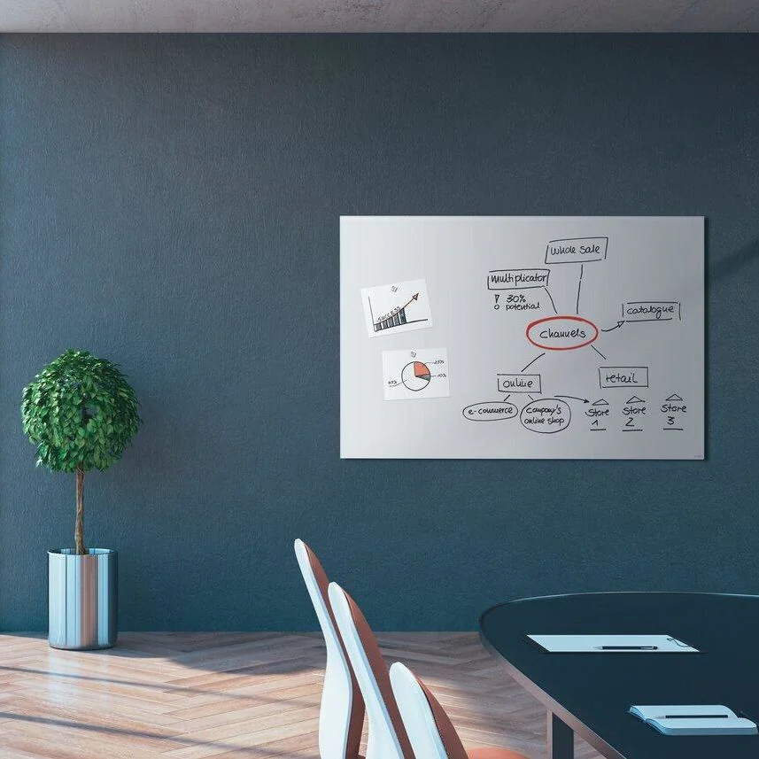 Glas-Whiteboard Artverum 150 x 100 x 1,8 cm - Super-Weiß matt von Sigel - Produktbild 1 von 7