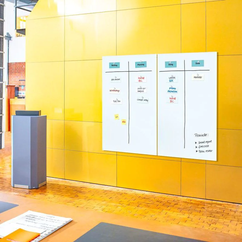 Glas-Whiteboard Artverum 150 x 100 x 1,8 cm - Super-Weiß matt von Sigel - Produktbild 2 von 7