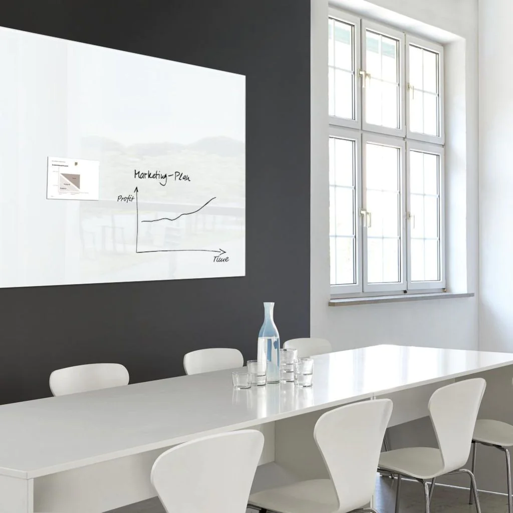 Glas-Whiteboard Artverum 180 x 120 x 1,8 cm - Super-Weiß von Sigel - Produktbild 3 von 8