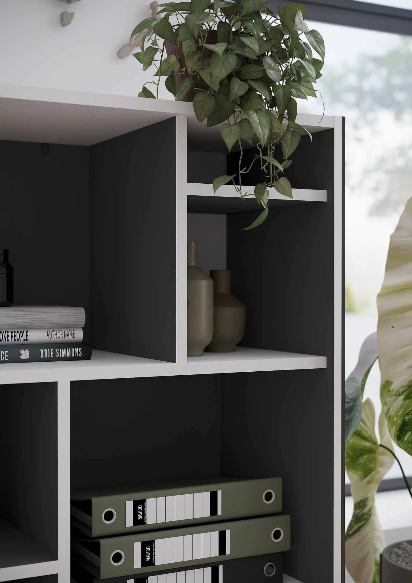 Büro-Set Pasadena 1 - Graphit/Weiß von BME home - Produktbild 5 von 7