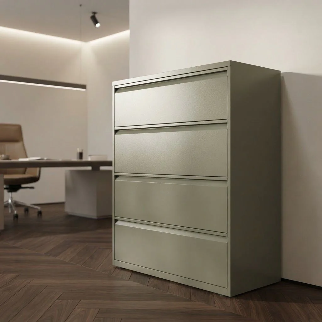 Hängeregistraturschrank Essentials, 4 Schubladen, 100 cm breit von Bisley - Produktbild 1 von 4