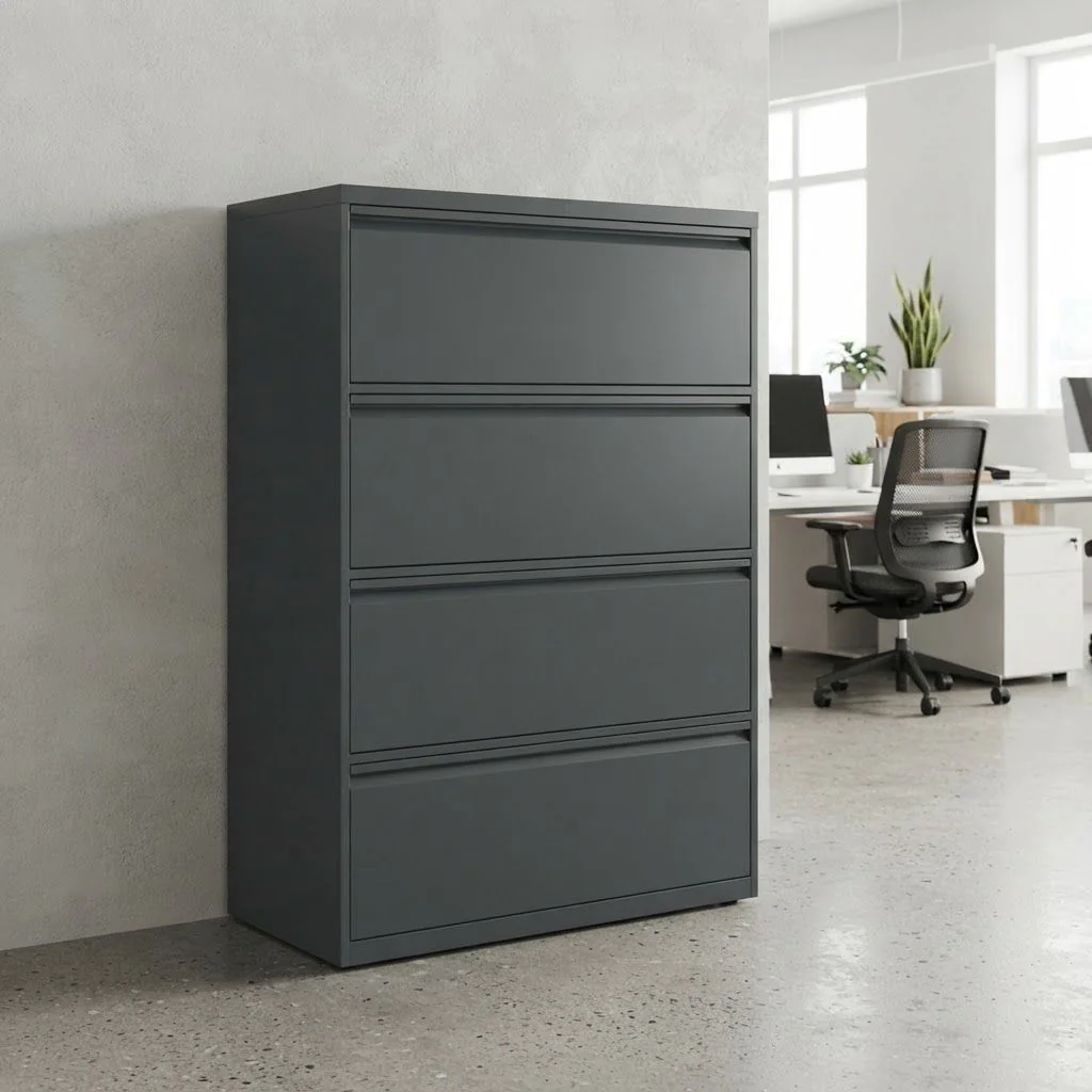 Hängeregistraturschrank Essentials 4 Schubladen je 30 cm, 100 cm breit von Bisley - Produktbild 1 von 3