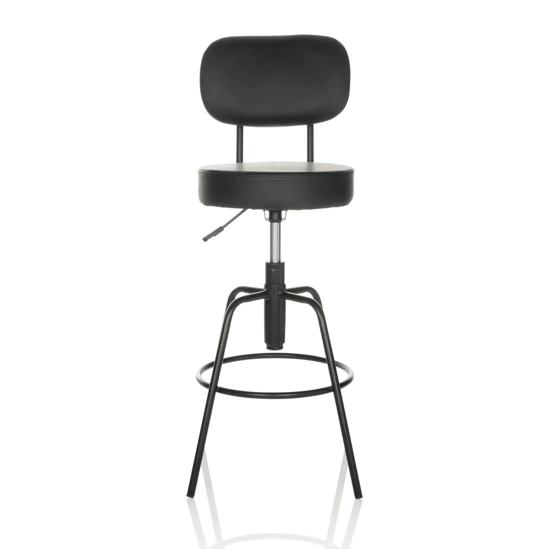 Barhocker Tresenhocker DISC HIGH Kunstleder schwarz - HJH-729456