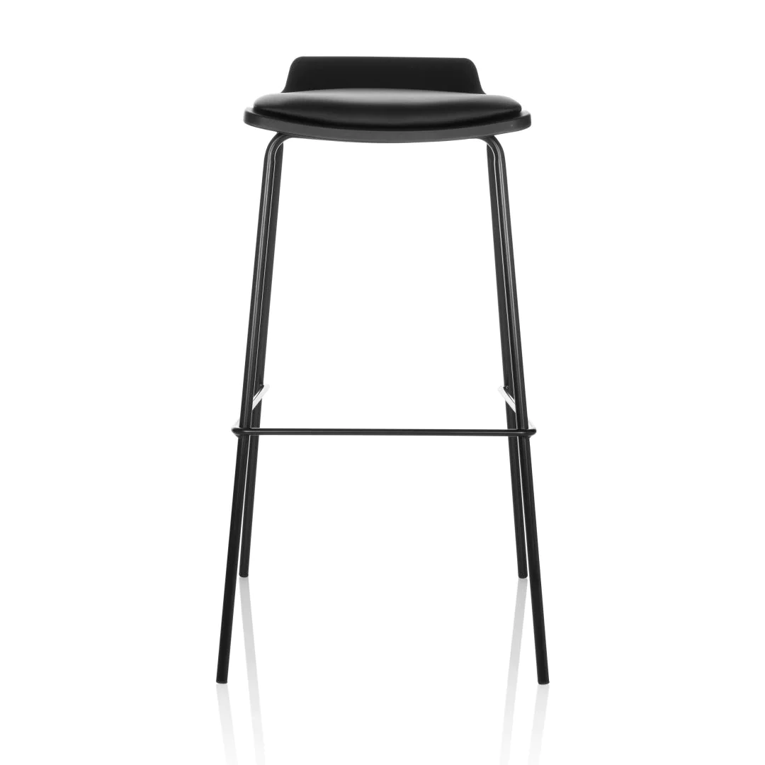Barhocker Tresenhocker LONSO 10 Sitzauflage Kunstleder schwarz - HJH-729457