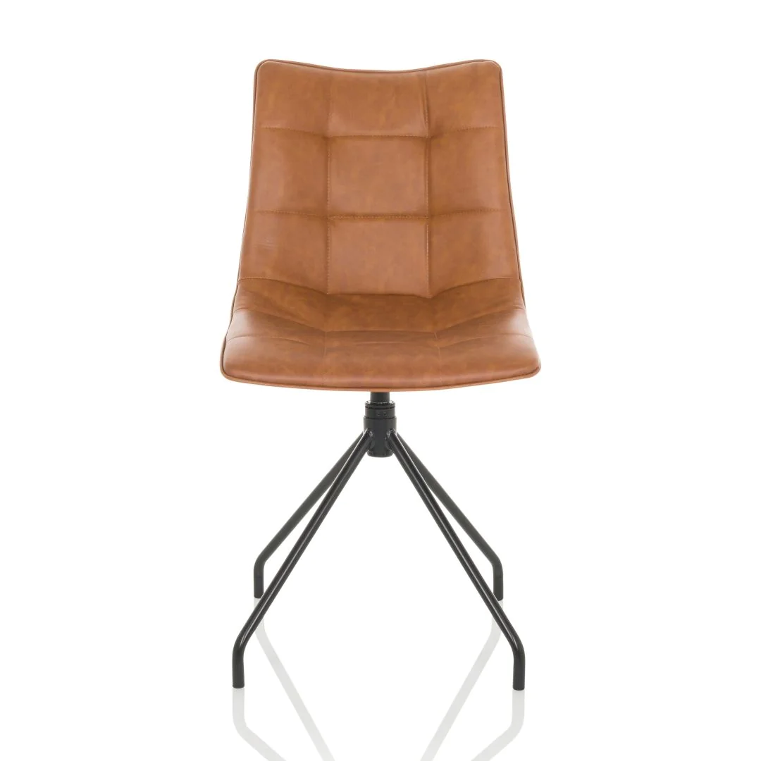 Besucherstuhl Dining Stuhl TARVISO PU braun - HJH-729458