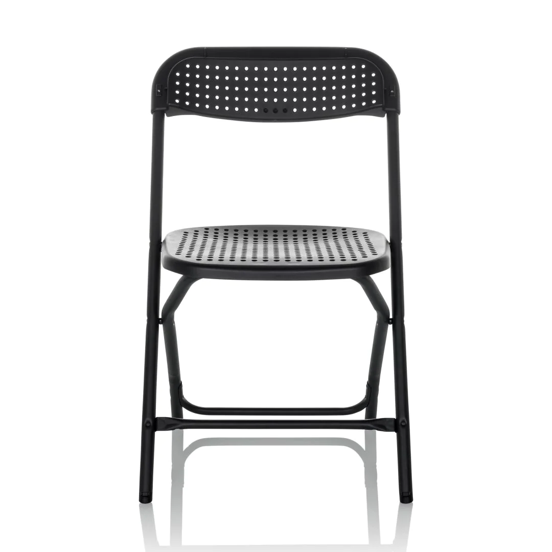 Besucherstuhl Klappstuhl TUDELA XXL PRO Kunststoff schwarz - HJH-803102
