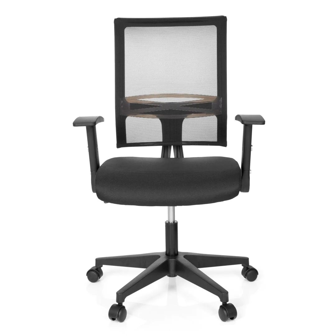Bürostuhl Drehstuhl OFFICE R8 Netzstoff schwarz - HJH-653730