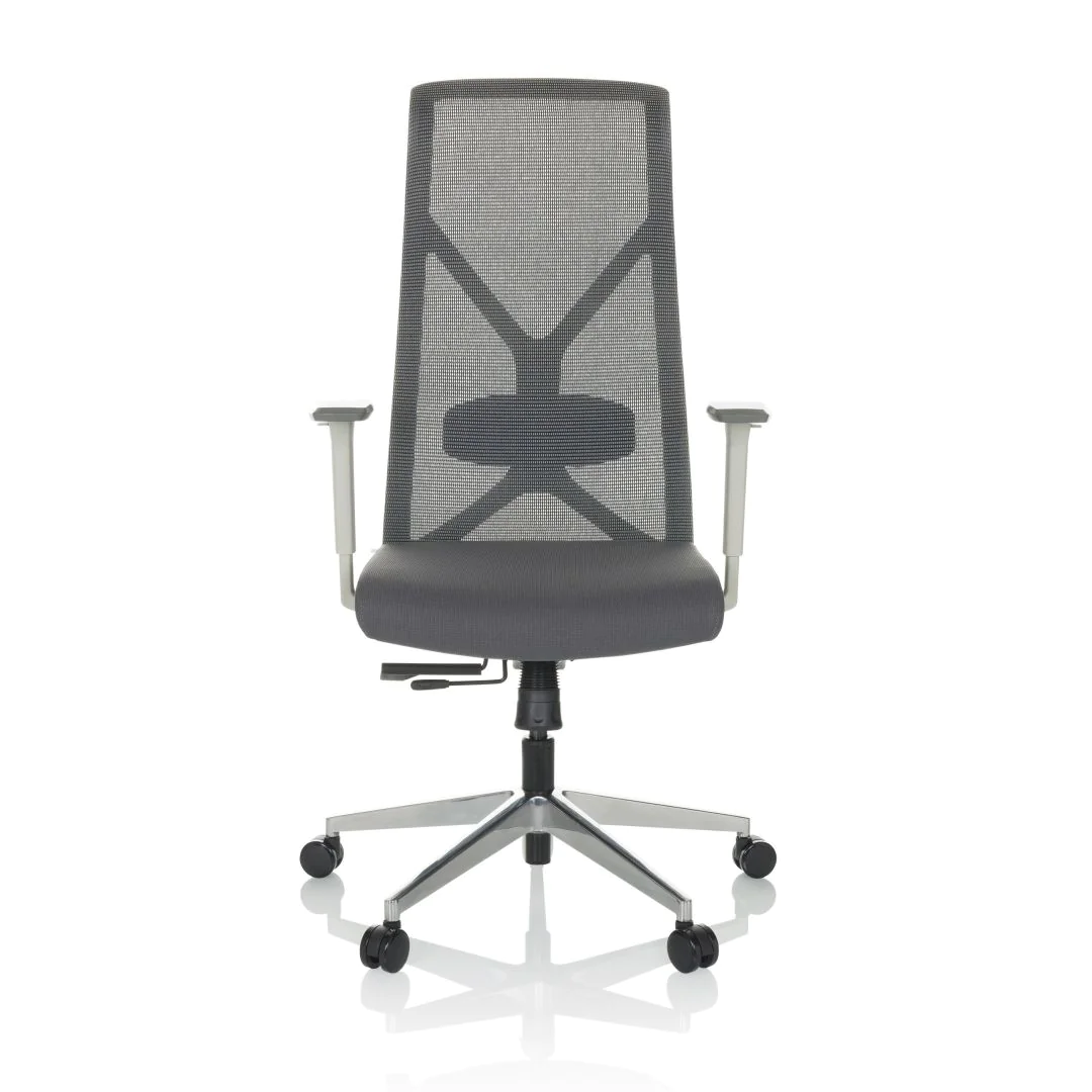 Drehstuhl Bürostuhl AZURRO WHITE Netzstoff Stoff grau - HJH-751015