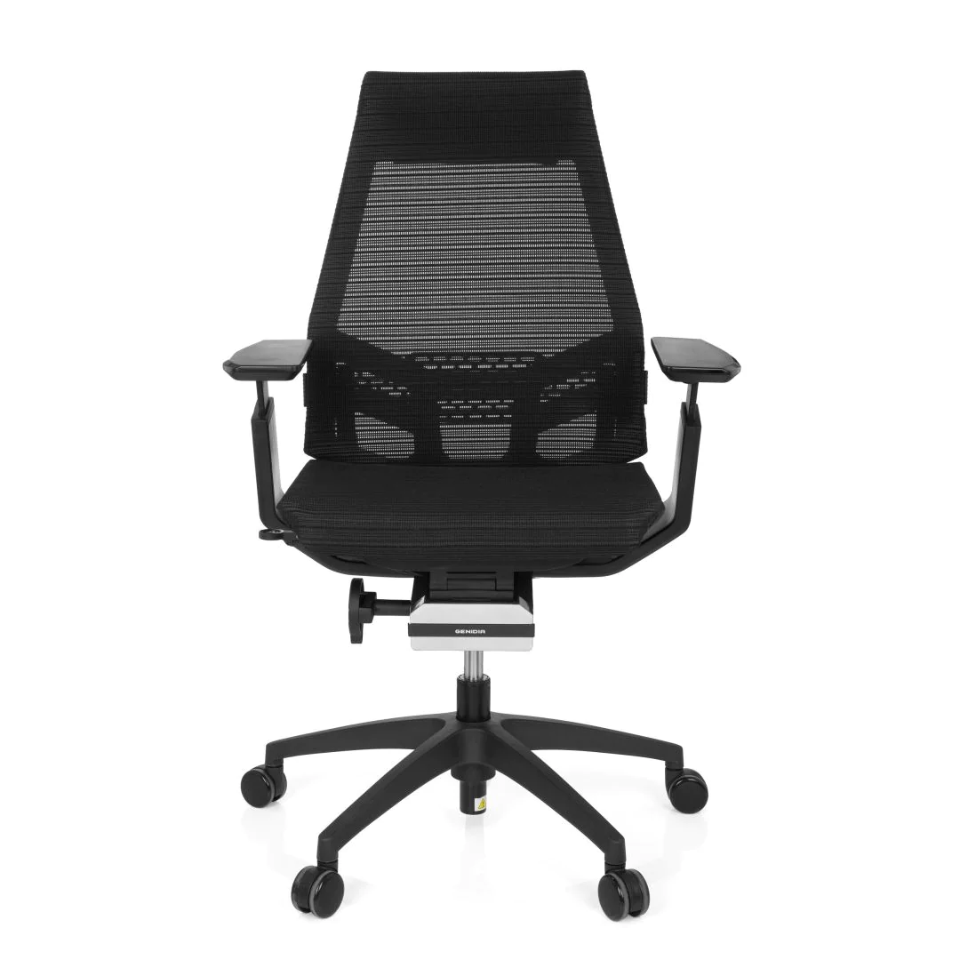 Bürostuhl Drehstuhl GENIDIA SMART BLACK Netz grau - HJH-GENIDIA-SMART-BLACK