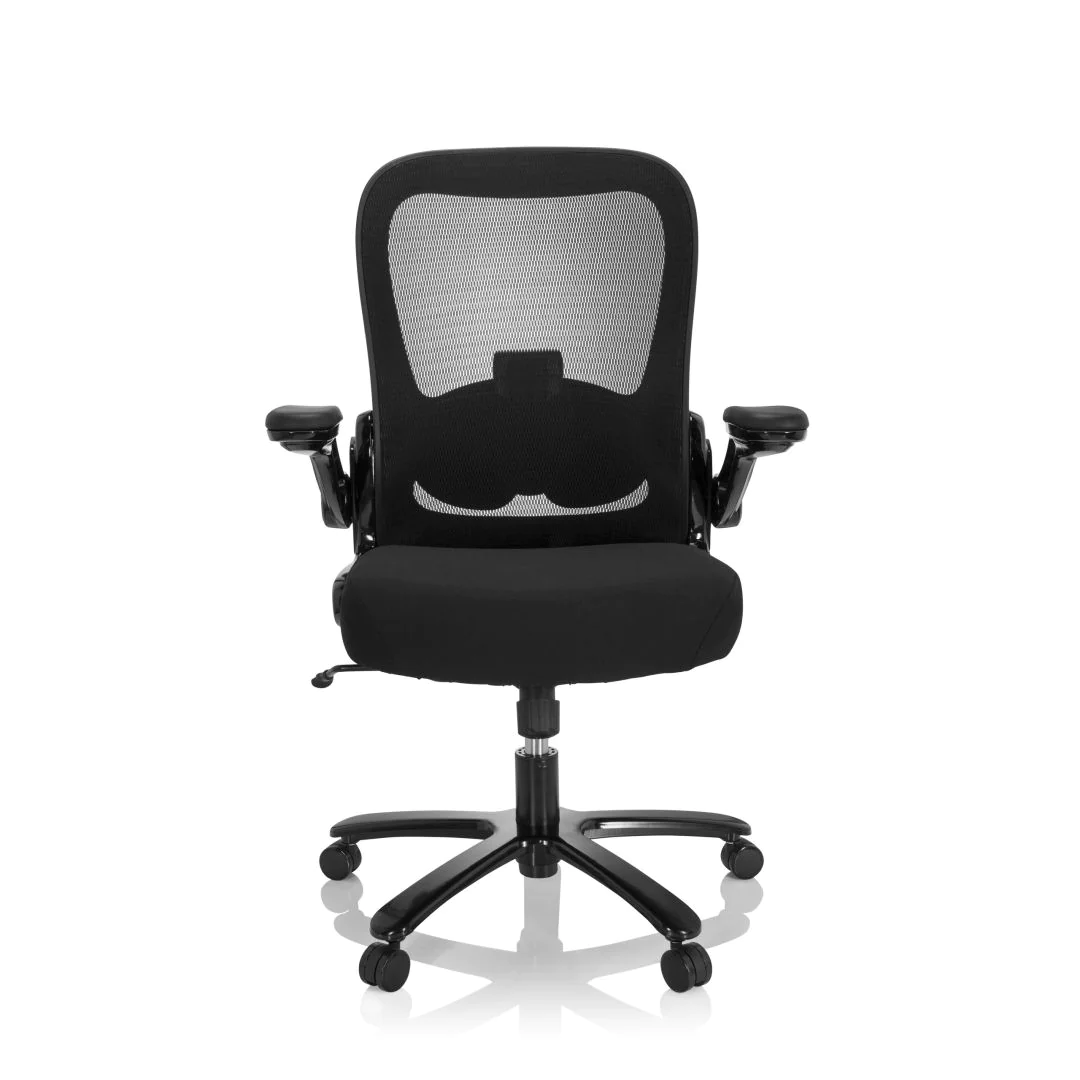 Schwerlaststuhl Bürostuhl INSTRUCTOR SW I - XXL Netzstoff Stoff schwarz - HJH-691006