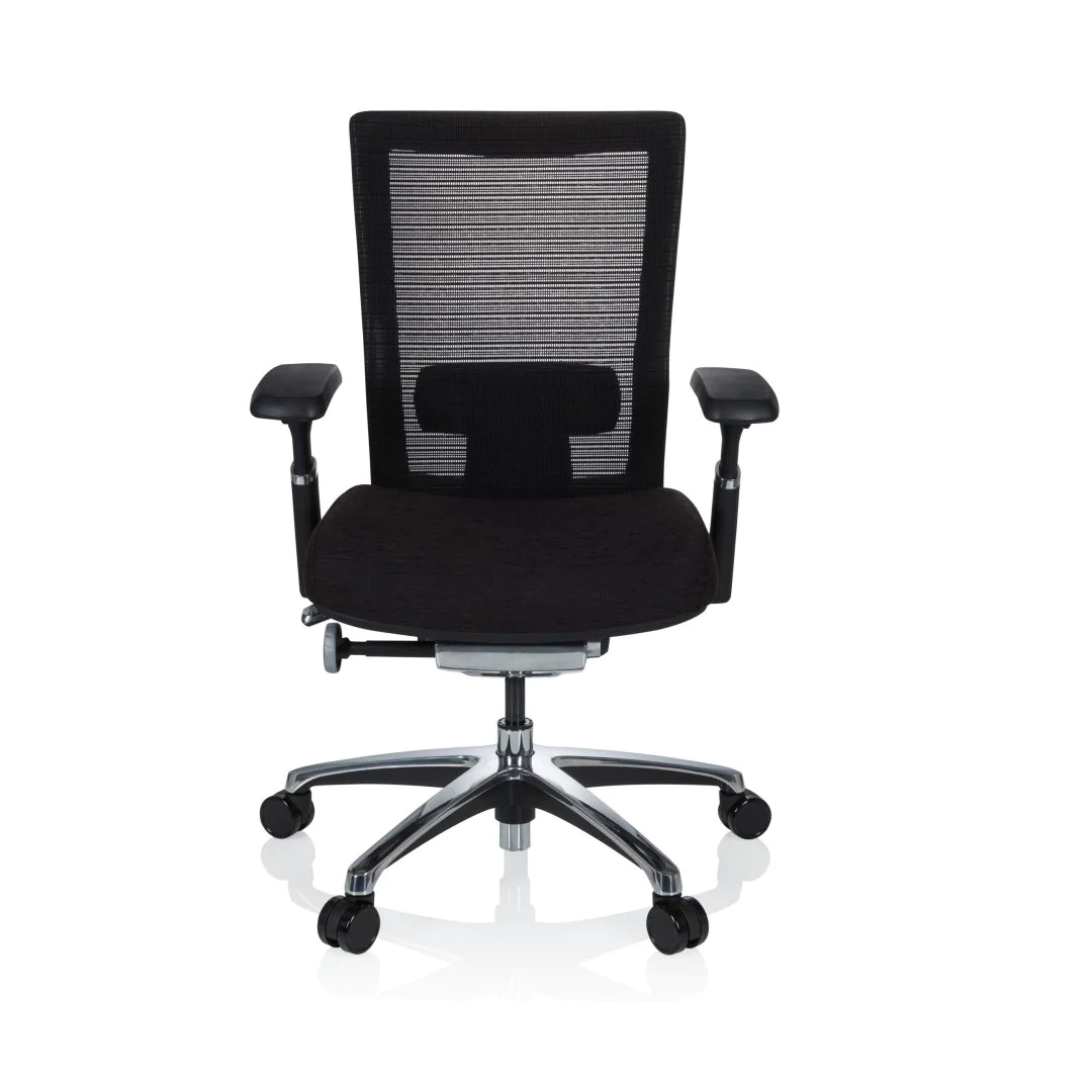 Bürostuhl NOVA PRO ALU Stoff schwarz - HJH-657651