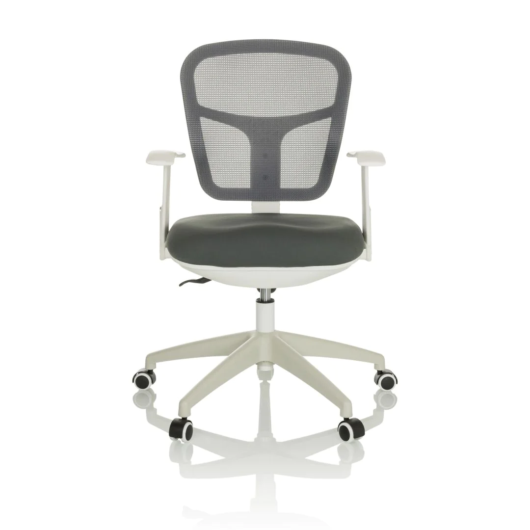 Bürostuhl Drehstuhl TOP 108 W Netzstoff Stoff grau - HJH-729441