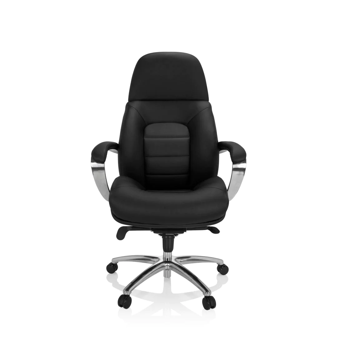 Bürostuhl Chefsessel BRENTON XXL Kunstleder schwarz - HJH-729423
