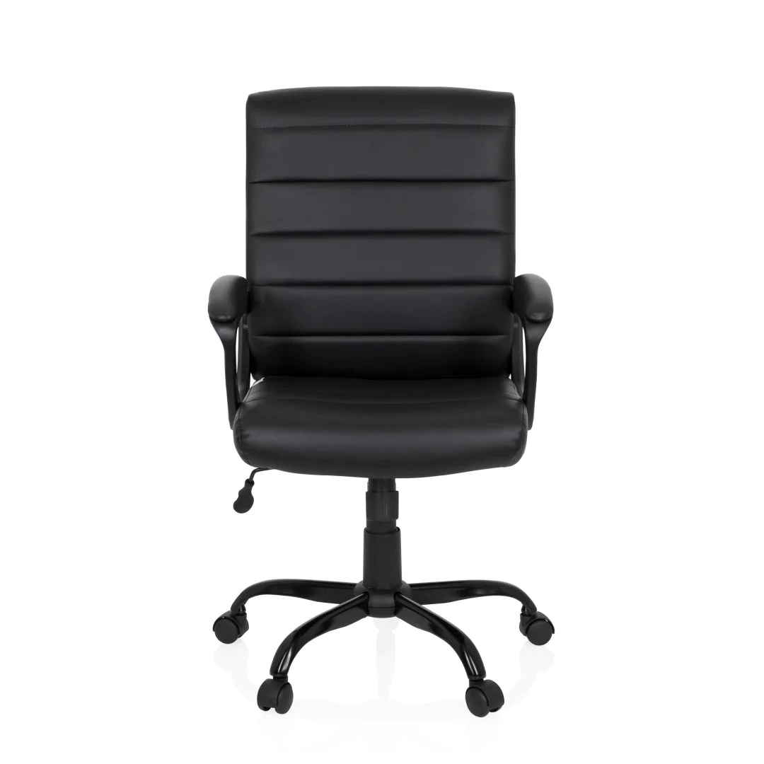 Bürostuhl Chefsessel ERGOSMOOTH BIG Kunstleder schwarz - HJH-738112