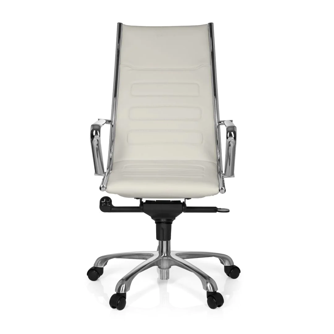Chefsessel PARIBA III Kunstleder cremeweiß - HJH-720052