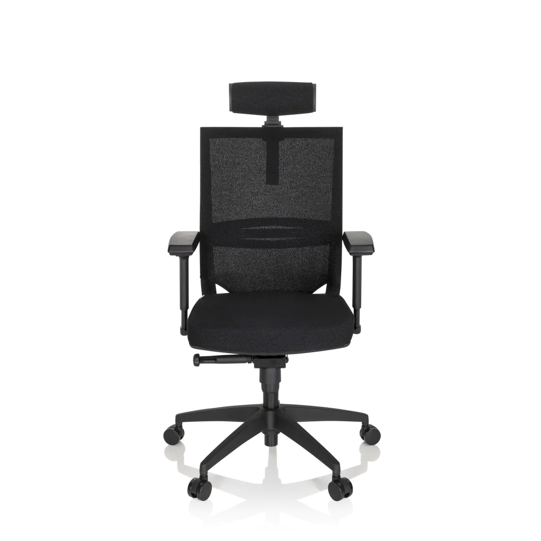 Bürostuhl Chefsessel PORTO MAX HIGH I Stoff schwarz - HJH-657663