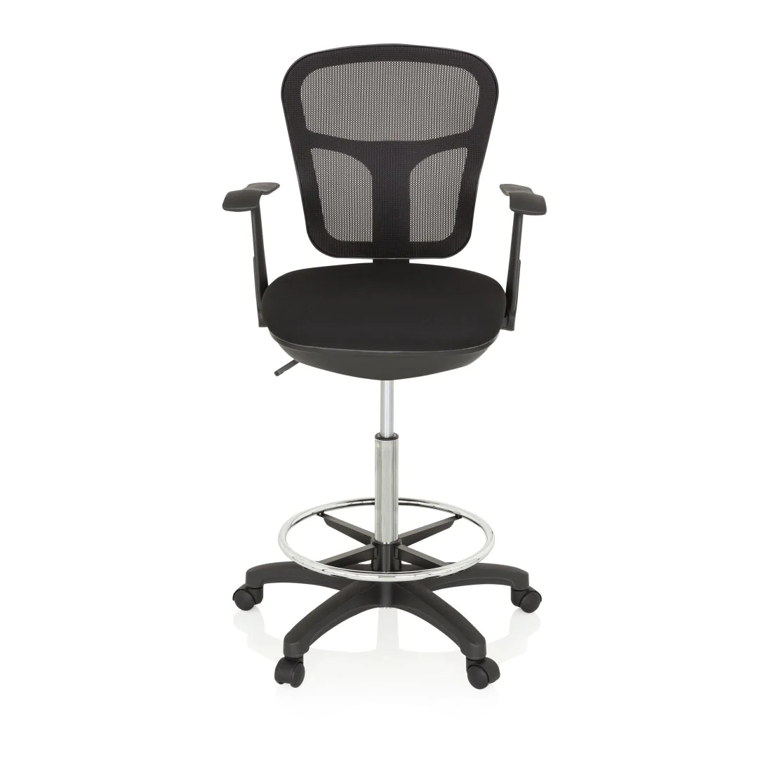 Arbeitsstuhl Counterstuhl TOP WORK 108 Netz schwarz - HJH-760008