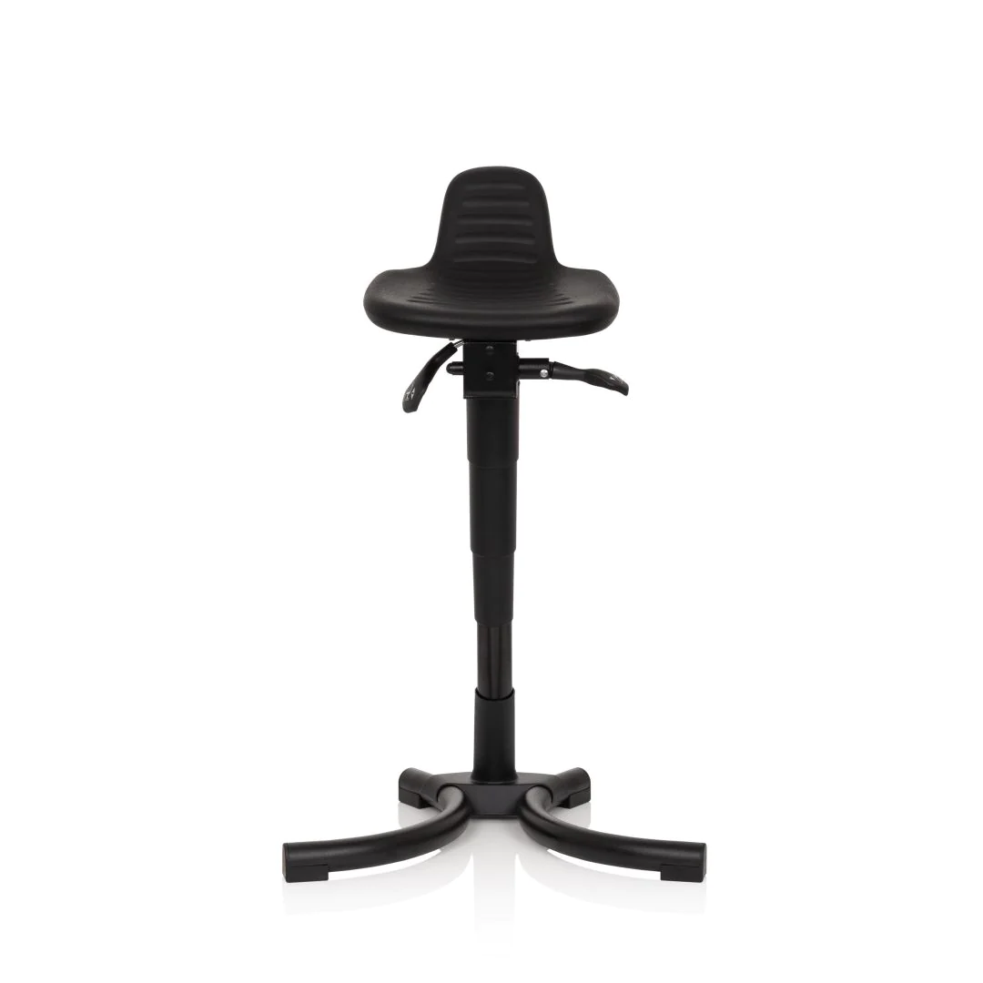 Stehhilfe Arbeitsstuhl TOP WORK 34 PU schwarz Schaum Metallgestell - HJH-830026