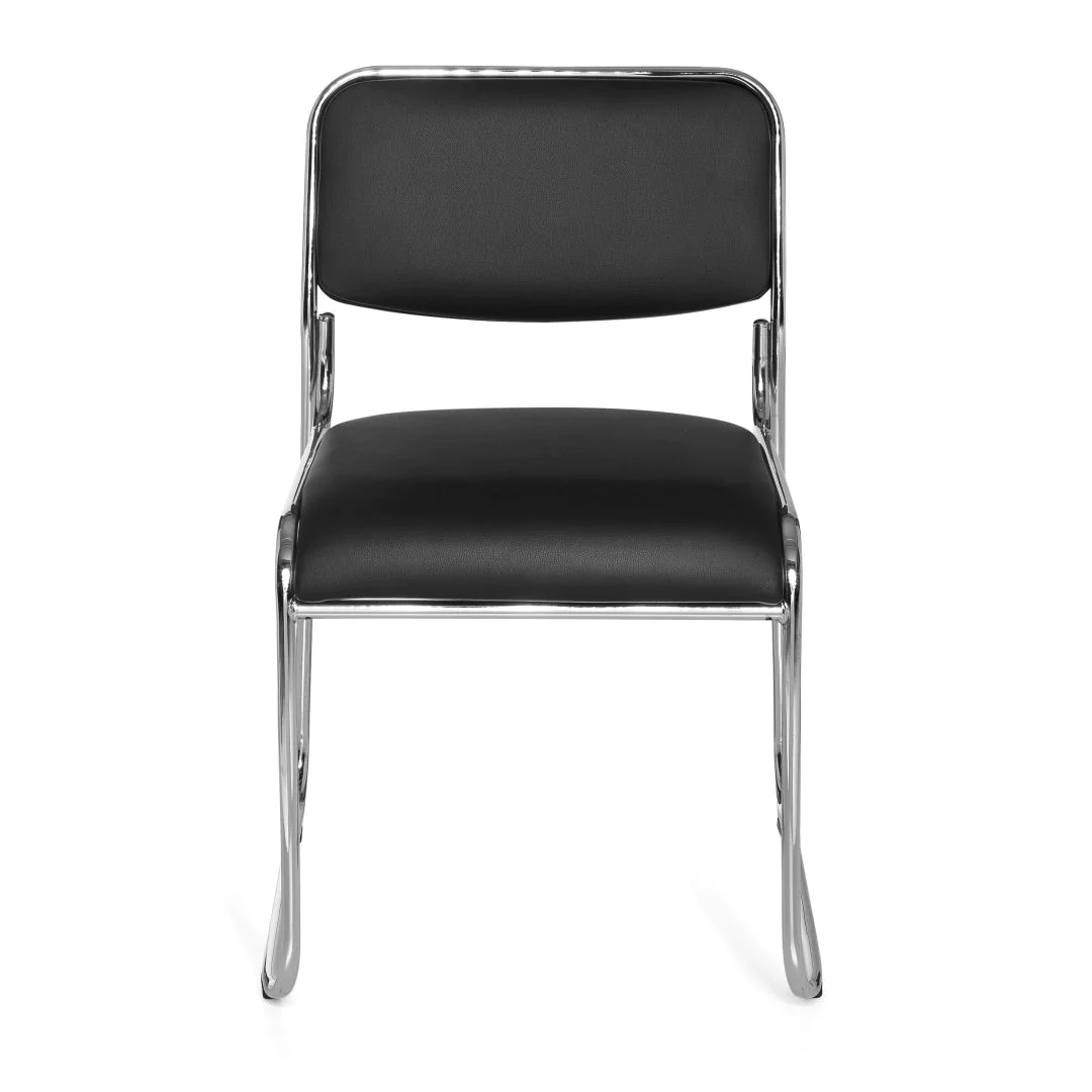 Konferenzstuhl Kufenstuhl Stuhl KOLTA V  PU schwarz - HJH-706200