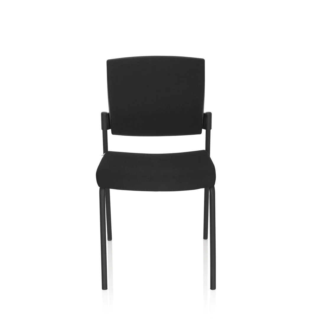 Besucherstuhl Konferenzstuhl K9 V PRO Stoff schwarz - HJH-820022