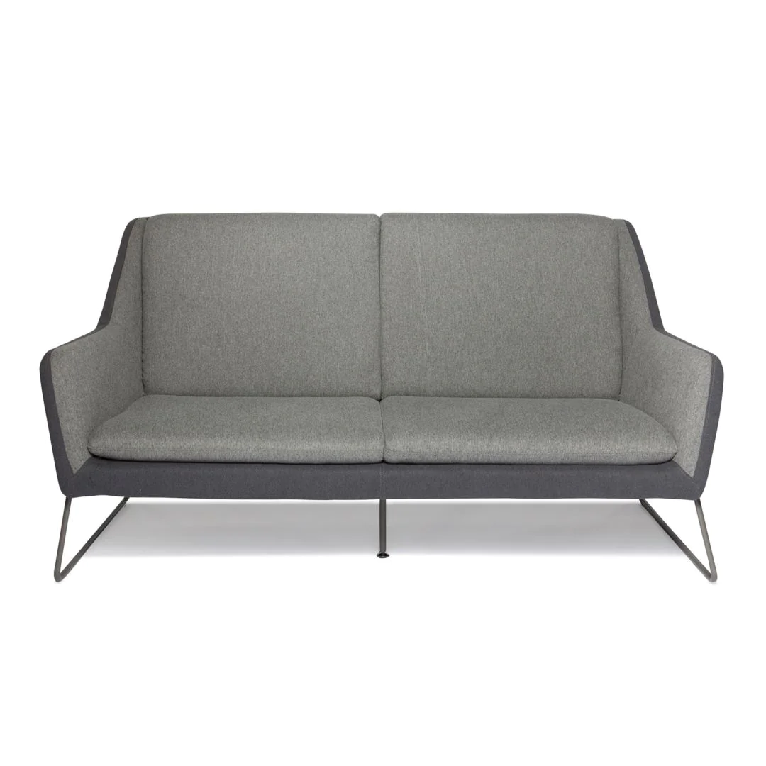 Loungesofa LAGUN Kufengestell 3 Sitzer hellgrau/dunkelgrau - HJH-713515