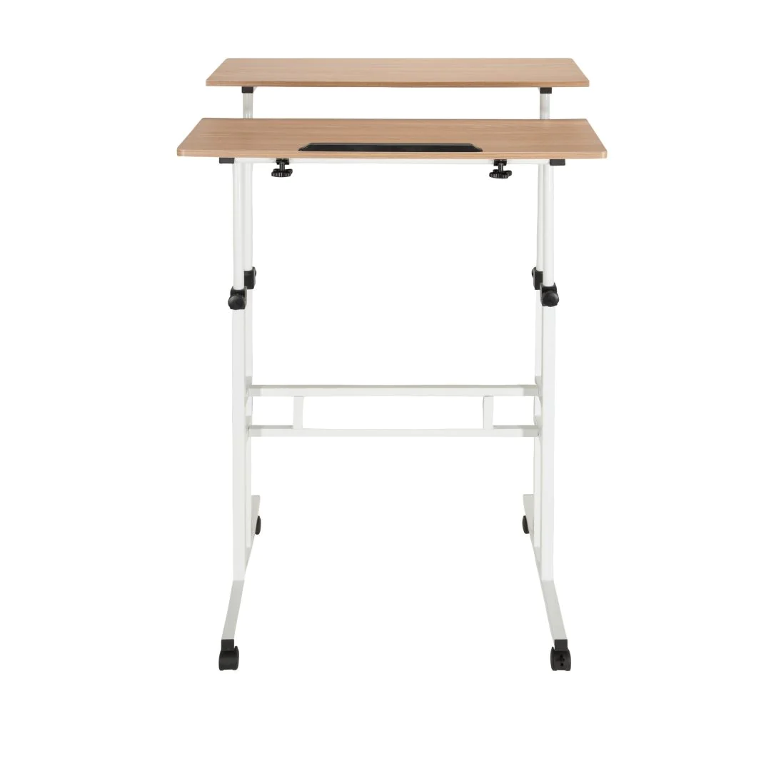 Arbeitstisch Schreibtisch WORKSTATION I 80 x 60 cm weiß eiche - HJH-830069