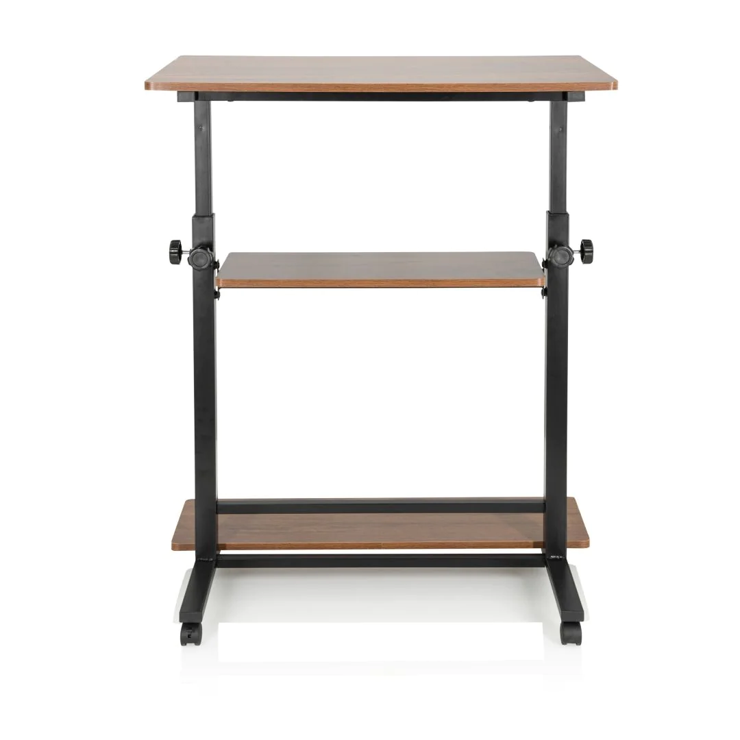 Arbeitstisch Schreibtisch WORKSTATION II 50 x 80 cm schwarz walnuss - HJH-830070