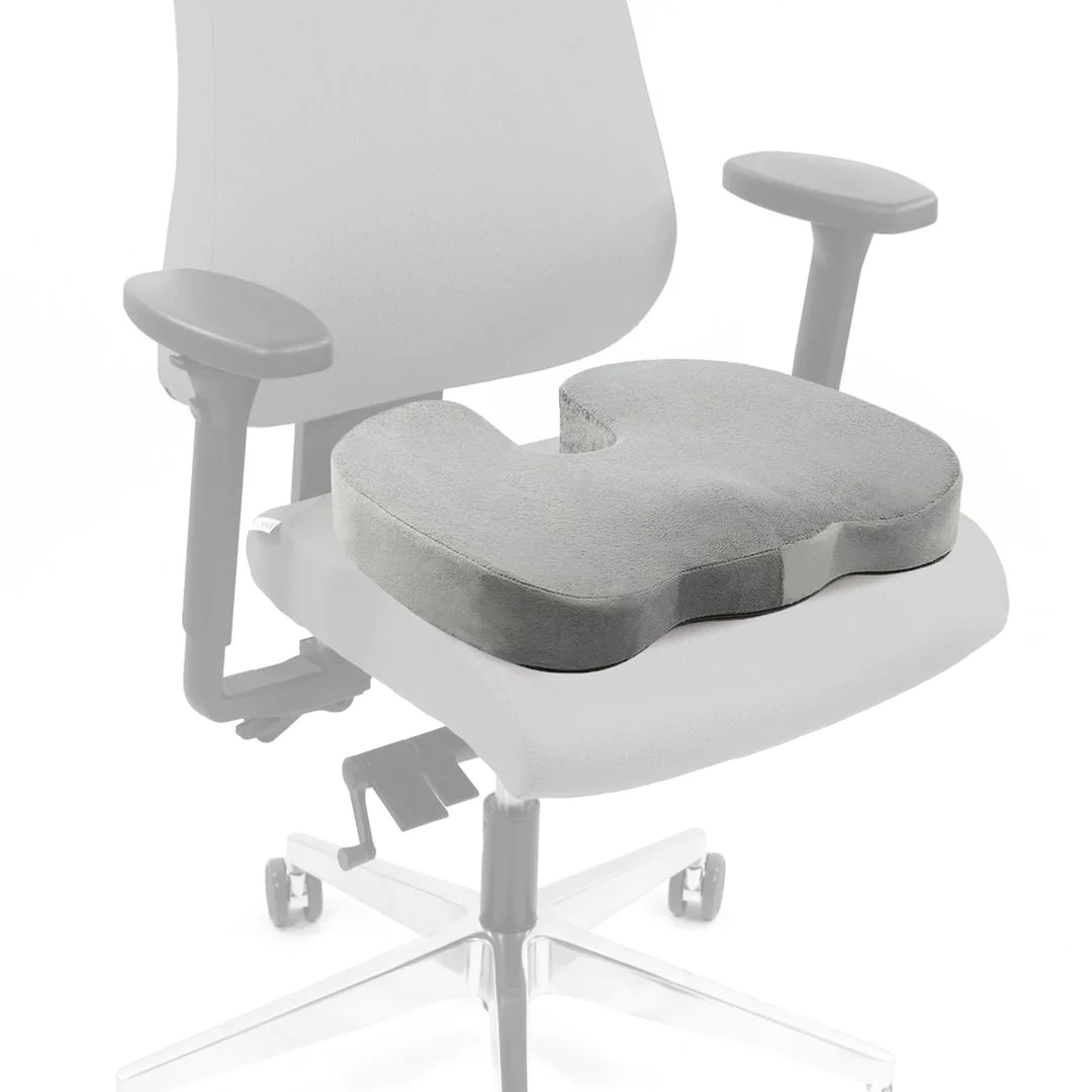 Sitzkissen MEDISIT VIII antirutsch und atmungsaktiv Schaum Gel Velours grau - HJH-780024