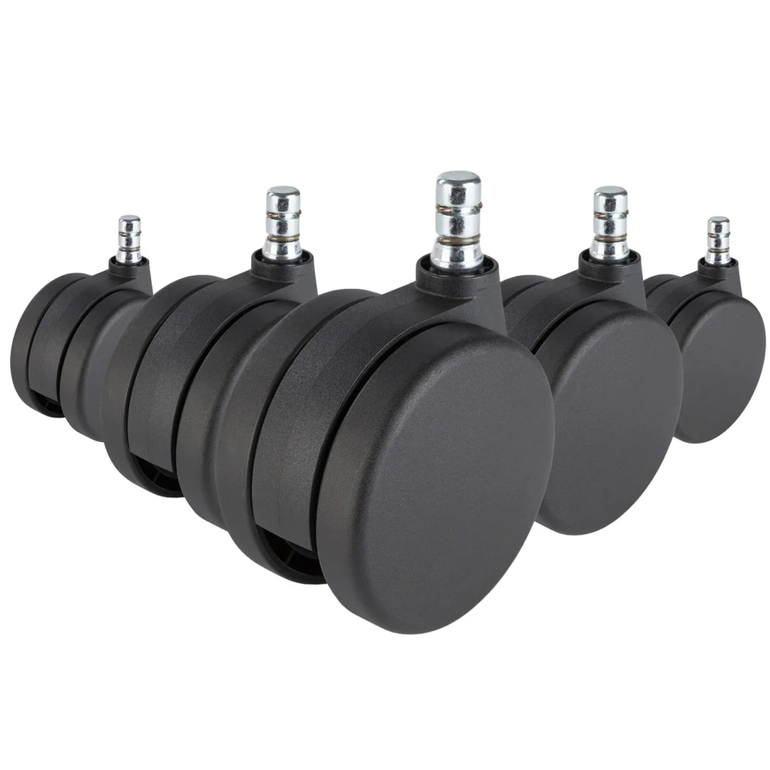 5x Teppichrollen ROLO No-Noise 11mm 75mm Büro-Stuhl-Rollen für Teppich (5er Pack) von HJH - Produktbild 1 von 5