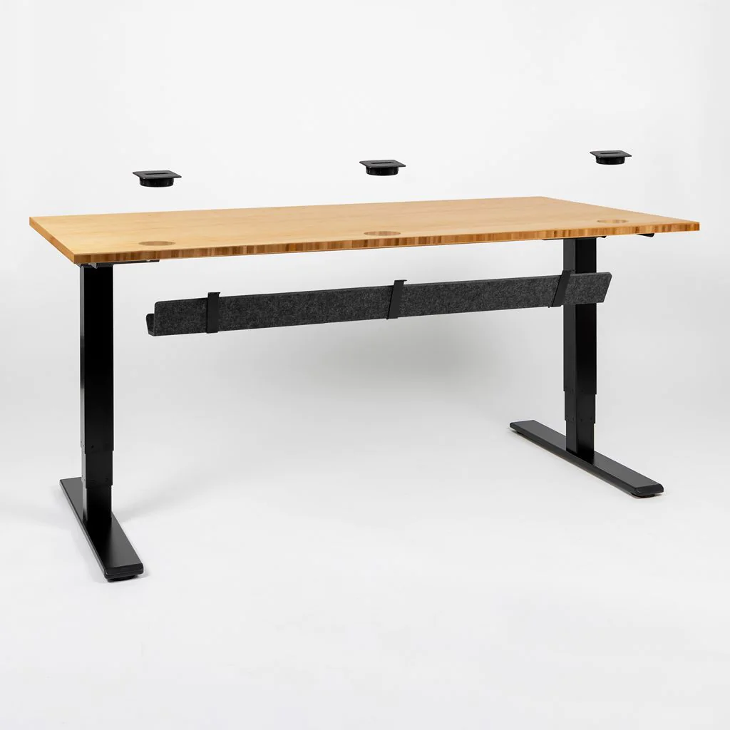 Stayble Bambus Schreibtisch, 140-180 cm, elektrisch höhenverstellbar, 2 Motoren von Deskonia - Produktbild 15 von 17